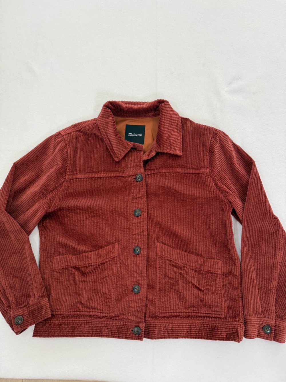 Madewell Corduroy
Swing Chore Coat in burnished mahogany